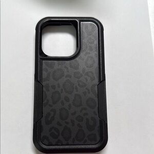 Black Leopard Print Phone Case